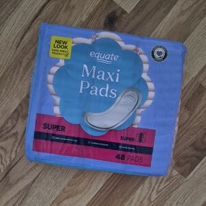 equate Maxi Pads Super - Blue & Pink Packaging